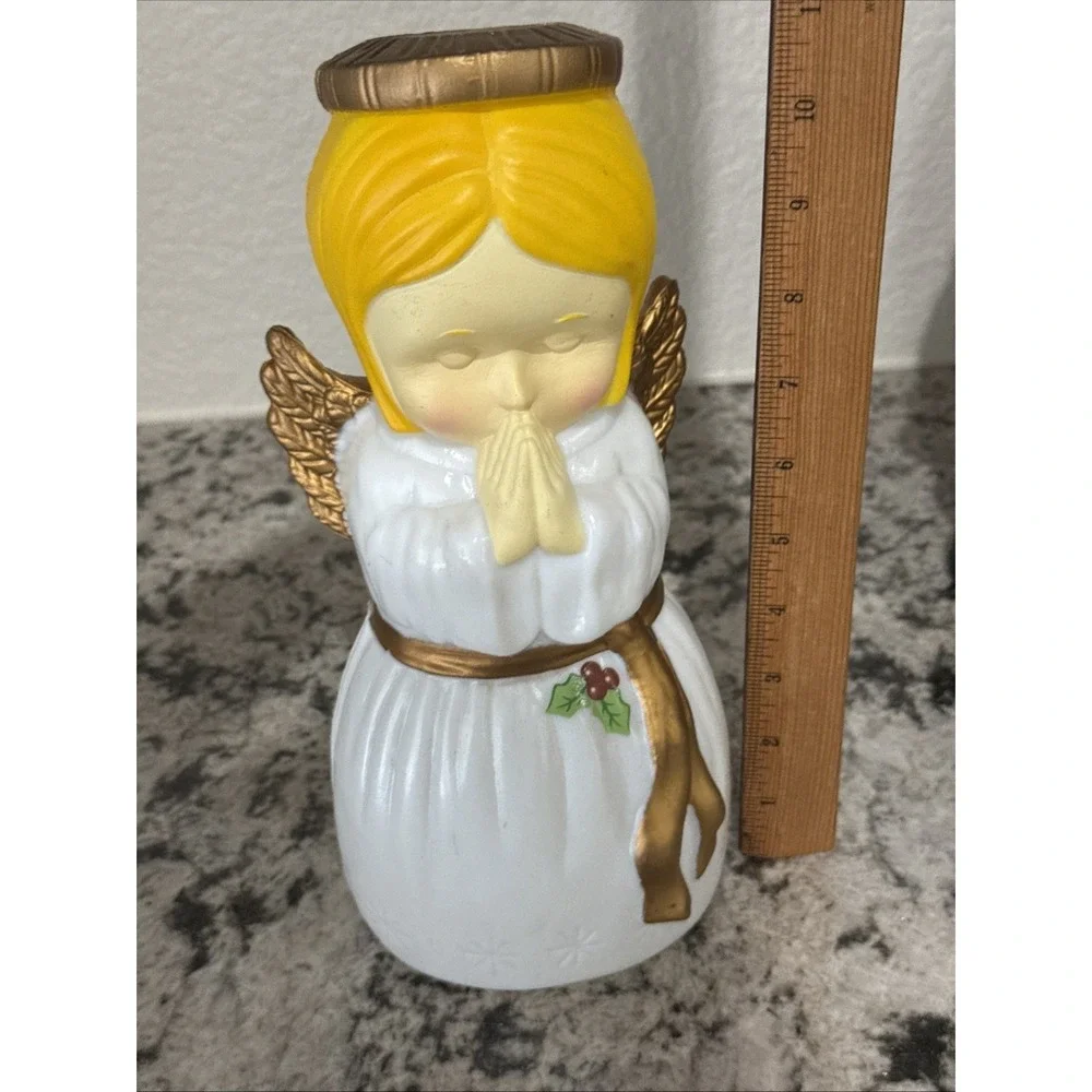 Plastic Blow Mold Snowman, Santa, Angel, Reindeer, Gnome 10-11